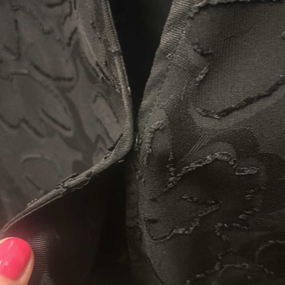 Black Floral Textured Women's Wrap Top by Madewell - Picture 6 of 8